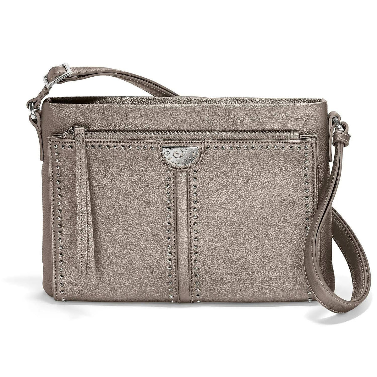 Brighton Jagger Cross Body Organizer Zinc Pearl