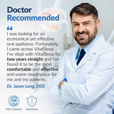 VitalSleep Anti-Snoring Mouthpiece + Sleep Mask, Custom Adjustable Jaw Positioning, USA Made & FDA Cleared Snoring Solution, BPA-Free, Comfortable Fit