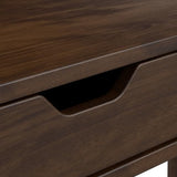 Bush Furniture Nora 54W Writing Desk in Dark Walnut | Computer Table for Home Office Workspace or Entryway