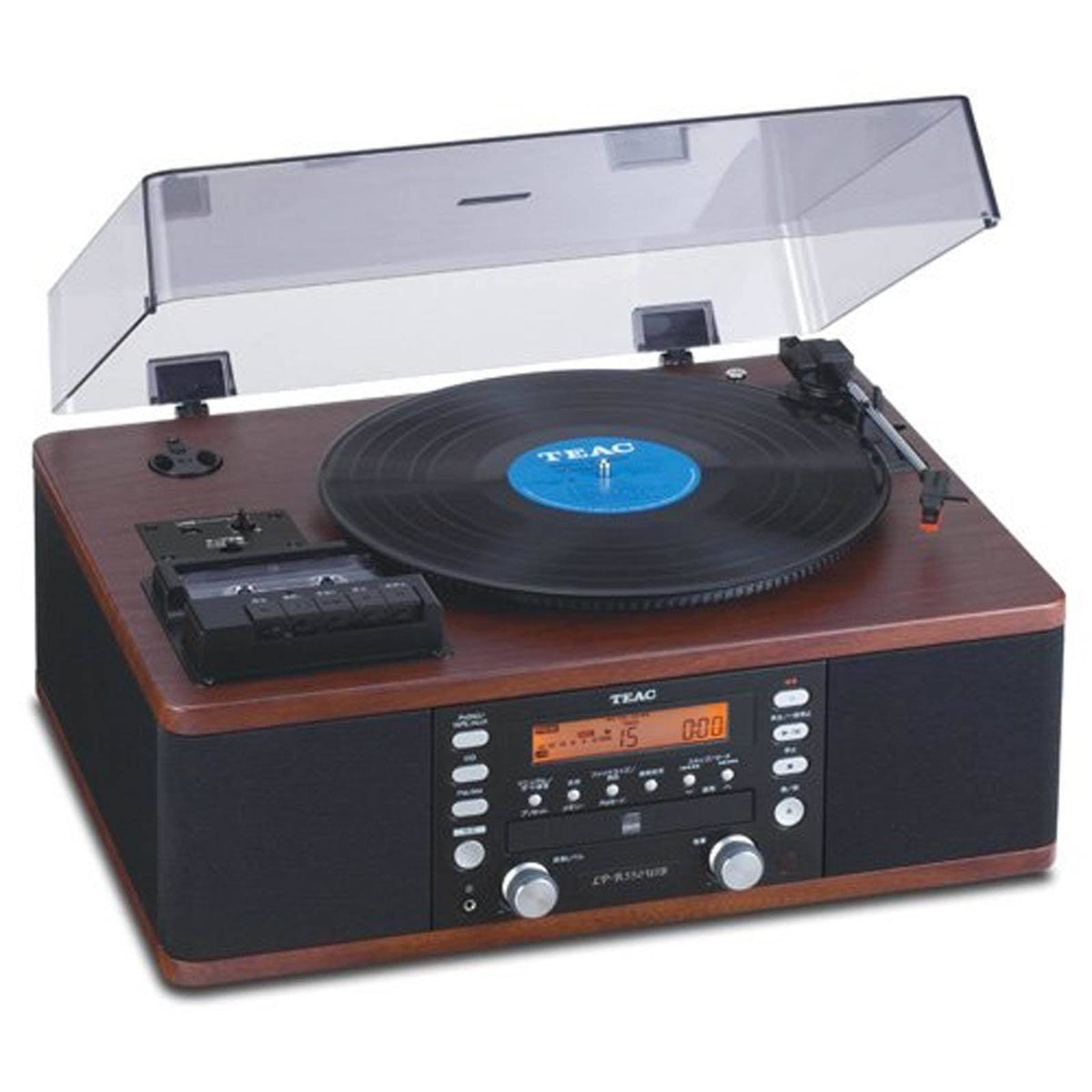 Teac Lp-r550usb CD Recorder Cassette Turntable Walnut