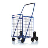 Helping Hand Deluxe Stair Climber Cart in Blue | Folding Cart Holds Up to 60 lbs