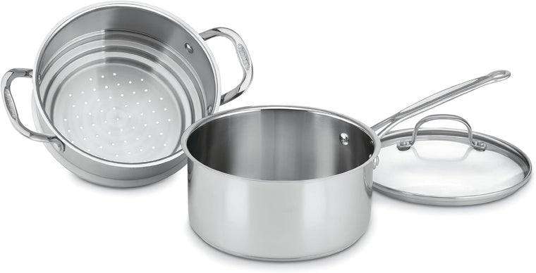 Cuisinart 77-35CG Chef’s Classic Stainless 3-Piece 3-Quart Steamer Set