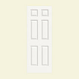 JELD-WEN 24 in. x 80 in. Colonist White Painted Textured Molded Composite MDF Interior Door Slab