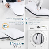viewstar Bed Pillows King Size Set of 2, Hotel Quality, Down Alternative Big Pillow for Back, Stomach or Side Sleepers, Firm