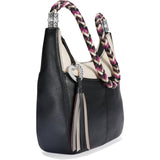 Brighton Barbados Ziptop Hobo -Black