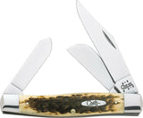 Case Large Stockman Amber Bone