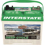 Marine Batteries Interstate Batteries Marine/RV Deep Cycle Battery, Group Size 27M, 12 Volt, Sealed Lead Acid