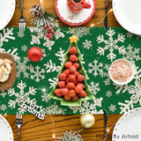 Artoid Mode Navy Blue Snowflakes Christmas Table Runner, Seasonal Winter Holiday Kitchen Dining Table Decoration for Home Party Decor 13×72 Inch