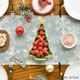 Artoid Mode Navy Blue Snowflakes Christmas Table Runner, Seasonal Winter Holiday Kitchen Dining Table Decoration for Home Party Decor 13×72 Inch