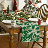 Artoid Mode Navy Blue Snowflakes Christmas Table Runner, Seasonal Winter Holiday Kitchen Dining Table Decoration for Home Party Decor 13×72 Inch