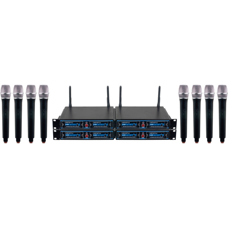 VocoPro UDH-CHOIR-8 UHF Handheld Wireless Microphone Package