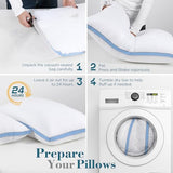 viewstar Bed Pillows King Size Set of 2, Hotel Quality, Down Alternative Big Pillow for Back, Stomach or Side Sleepers, Firm