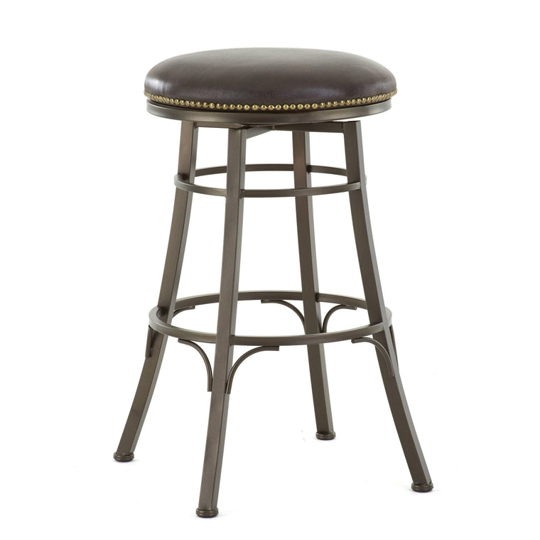 Copper Grove Tejeda Backless 24-inch Metal Swivel Stool (Bar Stool – Brown)