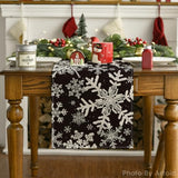Artoid Mode Navy Blue Snowflakes Christmas Table Runner, Seasonal Winter Holiday Kitchen Dining Table Decoration for Home Party Decor 13×72 Inch