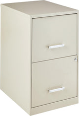 Lorell 14341 18 Deep 2-Drawer File Cabinet, Black