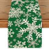 Artoid Mode Navy Blue Snowflakes Christmas Table Runner, Seasonal Winter Holiday Kitchen Dining Table Decoration for Home Party Decor 13×72 Inch